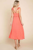 Culture Code Ruffle Detail Surplice Wrap Slip Dress - Trendsi - Flyclothing LLC