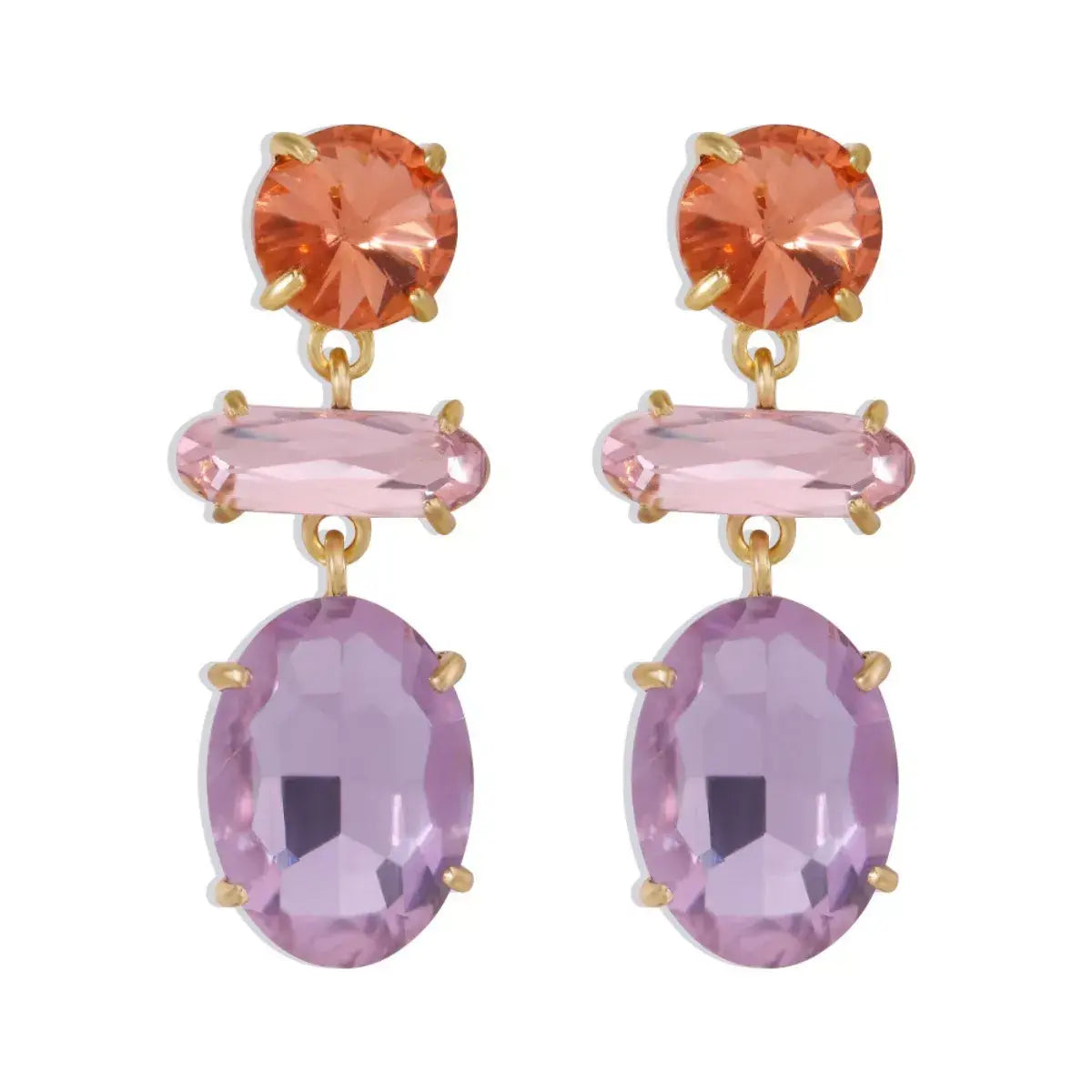 Alloy Geometric Dangle Earrings - Trendsi - Flyclothing LLC