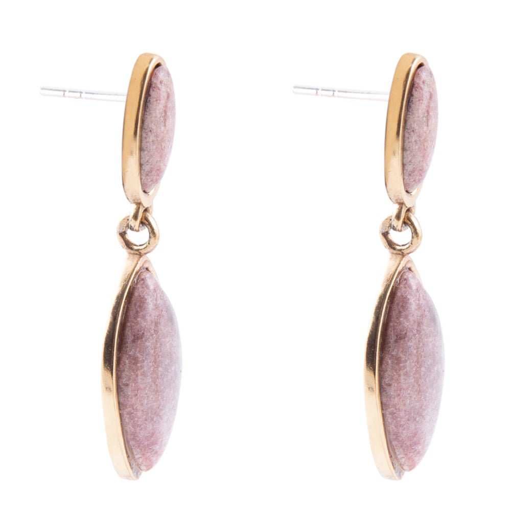 Champion Double Drop Rhodonite Earrings - Barse Jewelry - Flyclothing LLC