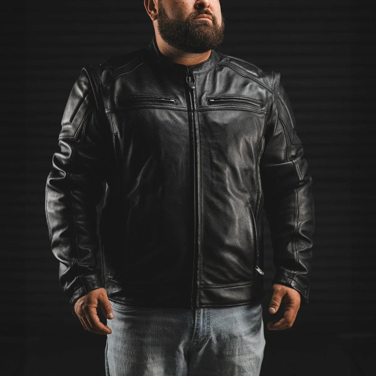 Chaos - Men's Leather Motorcycle Jacket - First Manufacturing Company - Flyclothing LLC