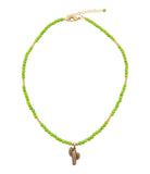 Charmed Cactus Lime Green Turquoise Golden Pendant Necklace - Barse Jewelry - Flyclothing LLC