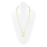 Chartruese Lemon Jade Long Pendant Necklace - Barse Jewelry