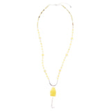 Chartruese Lemon Jade Long Pendant Necklace - Barse Jewelry