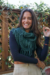 Fuzzy Chenille Tassel Infinity Scarf - Boho Clothing and Accessories - Flyclothing LLC