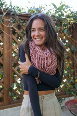 Fuzzy Chenille Tassel Infinity Scarf - Boho Clothing and Accessories - Flyclothing LLC