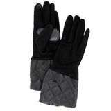 Chevron Cuff Gloves Solid Quilted Tris Smart Touch Gloves - Madeline Love - Flyclothing LLC