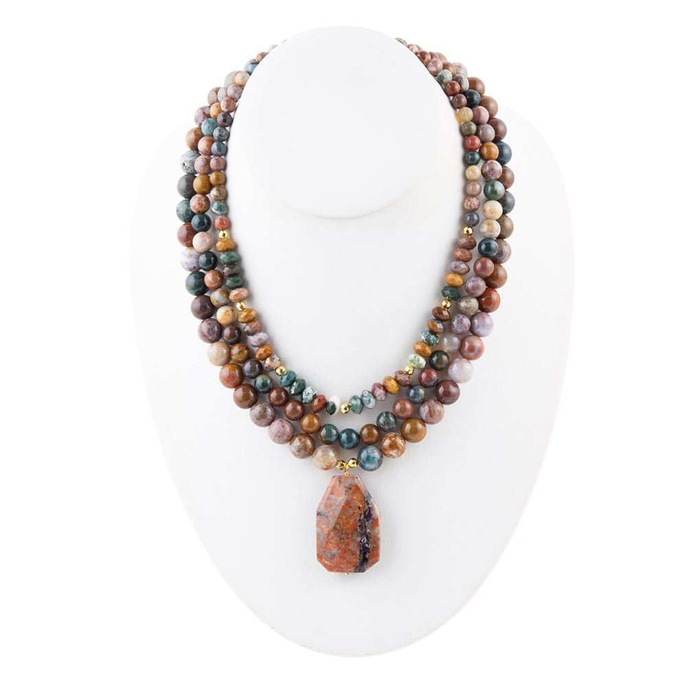 Cheyenne Jasper Statement Necklace - Barse Jewelry - Flyclothing LLC