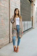 Long Sheer Floral Kimono – Graceful and Lightweight - Boho Clothing and Accessories - Flyclothing LLC