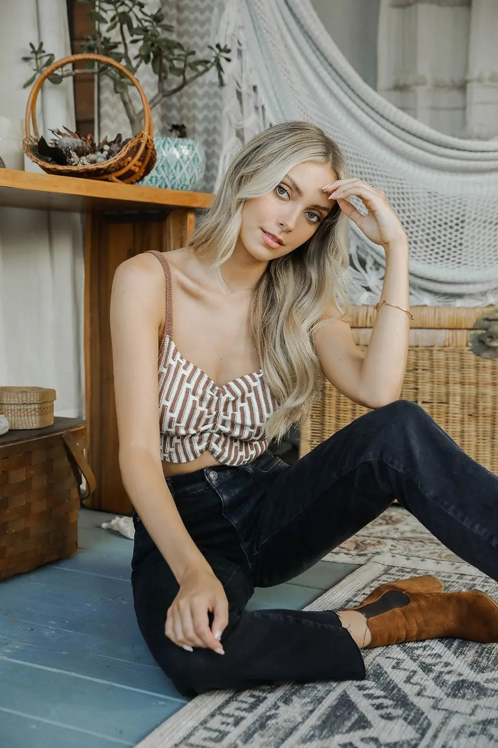 Chic Mod Lines Contour Brami - Boho Clothing and Accessories - Flyclothing LLC