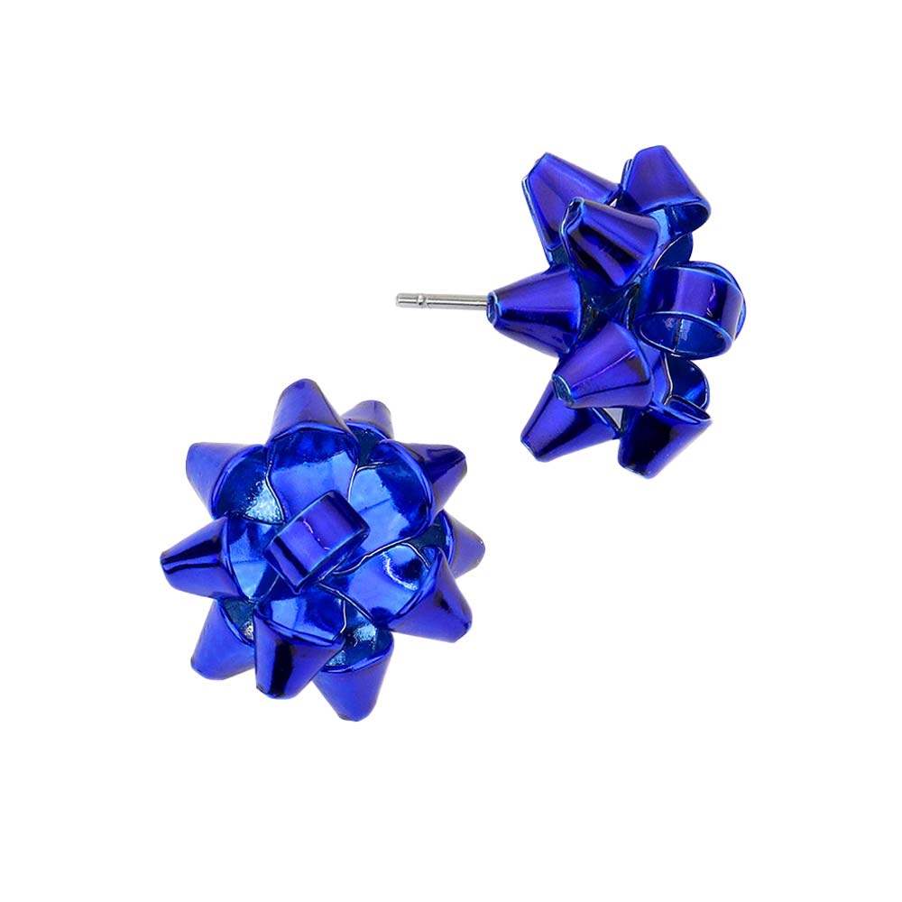Christmas Gift Bow Charm Present Stud Earrings - Madeline Love - Flyclothing LLC