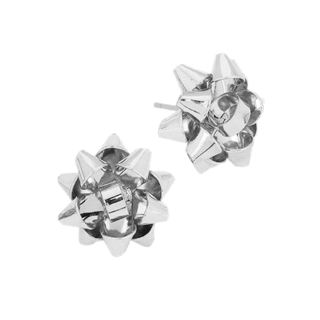Christmas Gift Bow Charm Present Stud Earrings - Madeline Love - Flyclothing LLC