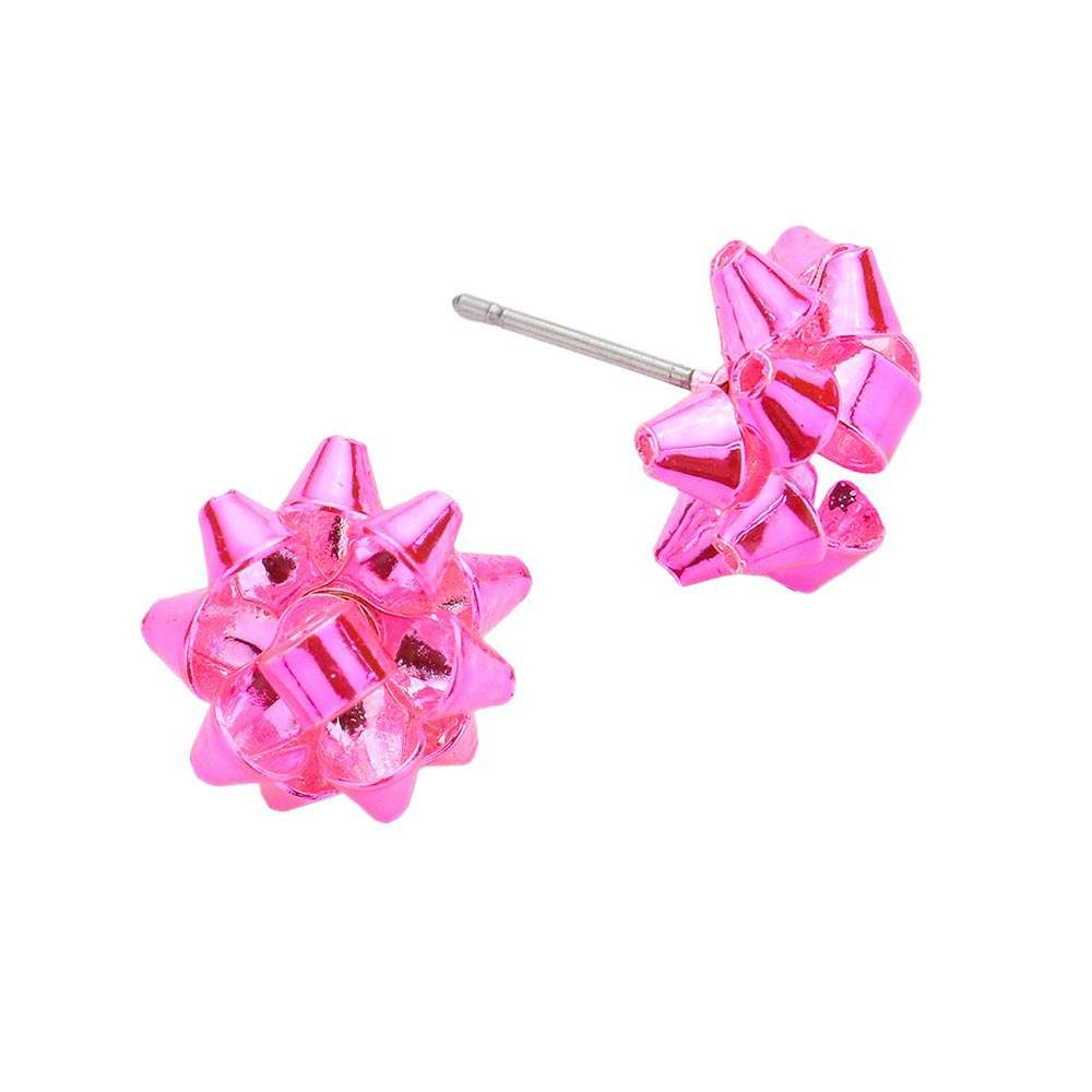 Christmas Gift Bow Stud Earrings - Madeline Love - Flyclothing LLC