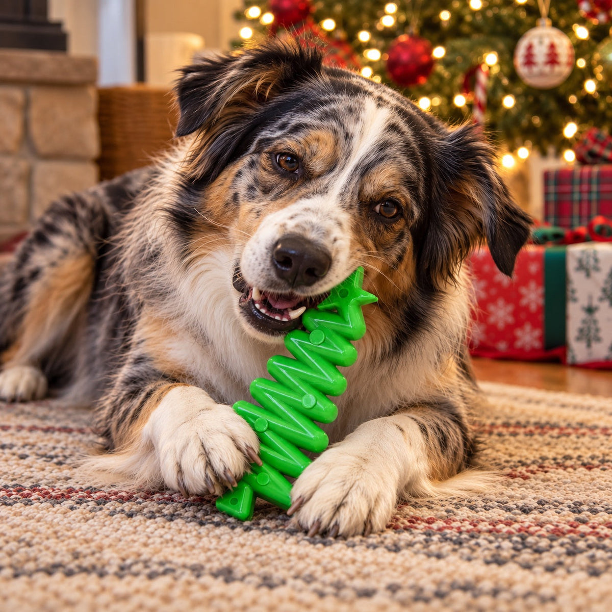 Christmas Tree Nylon Dog Chew Toy for Aggressive Chewers | USA Made & FDA Compliant - SodaPup/True Dogs, LLC - Flyclothing LLC