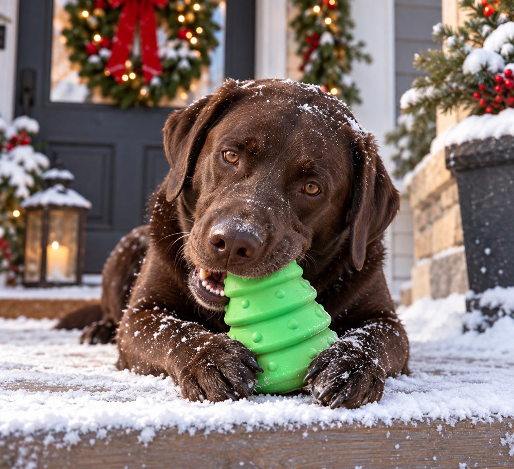 Christmas Tree Dog Toy - Durable Rubber Chew Toy for Large Dogs | USA Made - SodaPup/True Dogs, LLC - Flyclothing LLC
