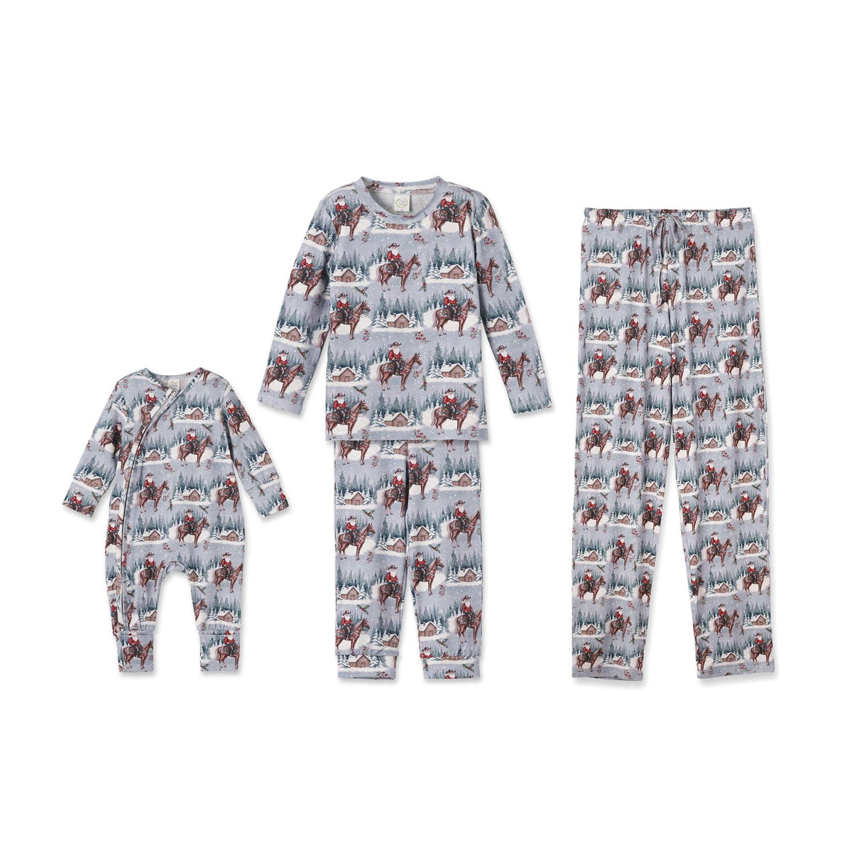 Cowboy Christmas Family Matching Soft Bamboo Pajamas - Tesa Babe - Flyclothing LLC