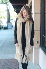 Chunky Oversized Pocket Scarf - Boho Clothing and Accessories - Flyclothing LLC