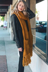 Chunky Oversized Pocket Scarf - Boho Clothing and Accessories - Flyclothing LLC