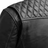 Cinder Men's Cafe Style Leather Jacket - First Manufacturing Company - Flyclothing LLC