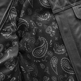 Cinder Men's Cafe Style Leather Jacket - First Manufacturing Company - Flyclothing LLC
