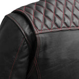 Cinder Men's Cafe Style Leather Jacket - First Manufacturing Company - Flyclothing LLC