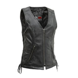 Cindy - Women's Motorcycle Sheepskin Vest - First Manufacturing Company - Flyclothing LLC