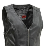 Cindy - Women's Motorcycle Sheepskin Vest - First Manufacturing Company - Flyclothing LLC