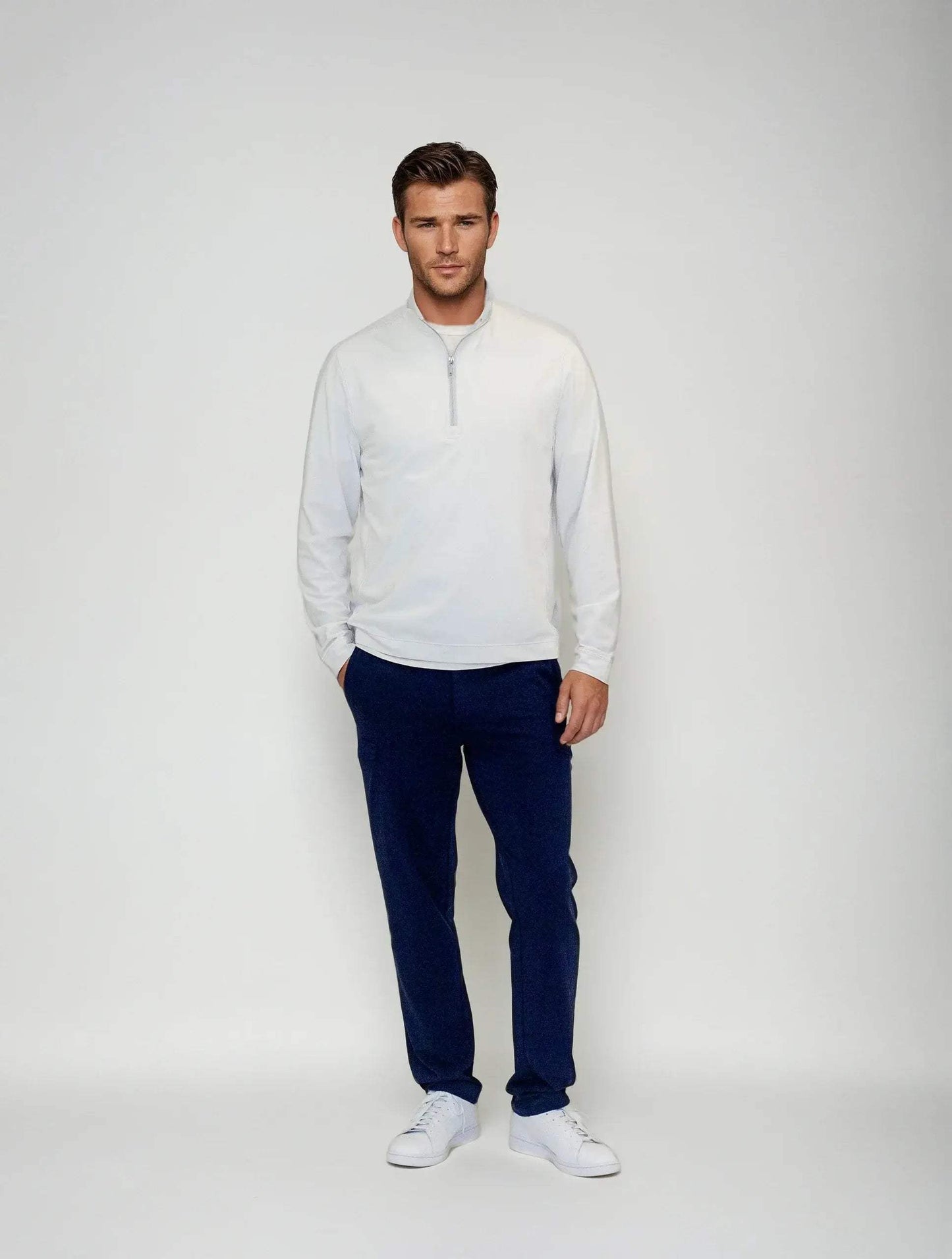 Buki Cinqo Travel Half Zip - White - Buki - Flyclothing LLC
