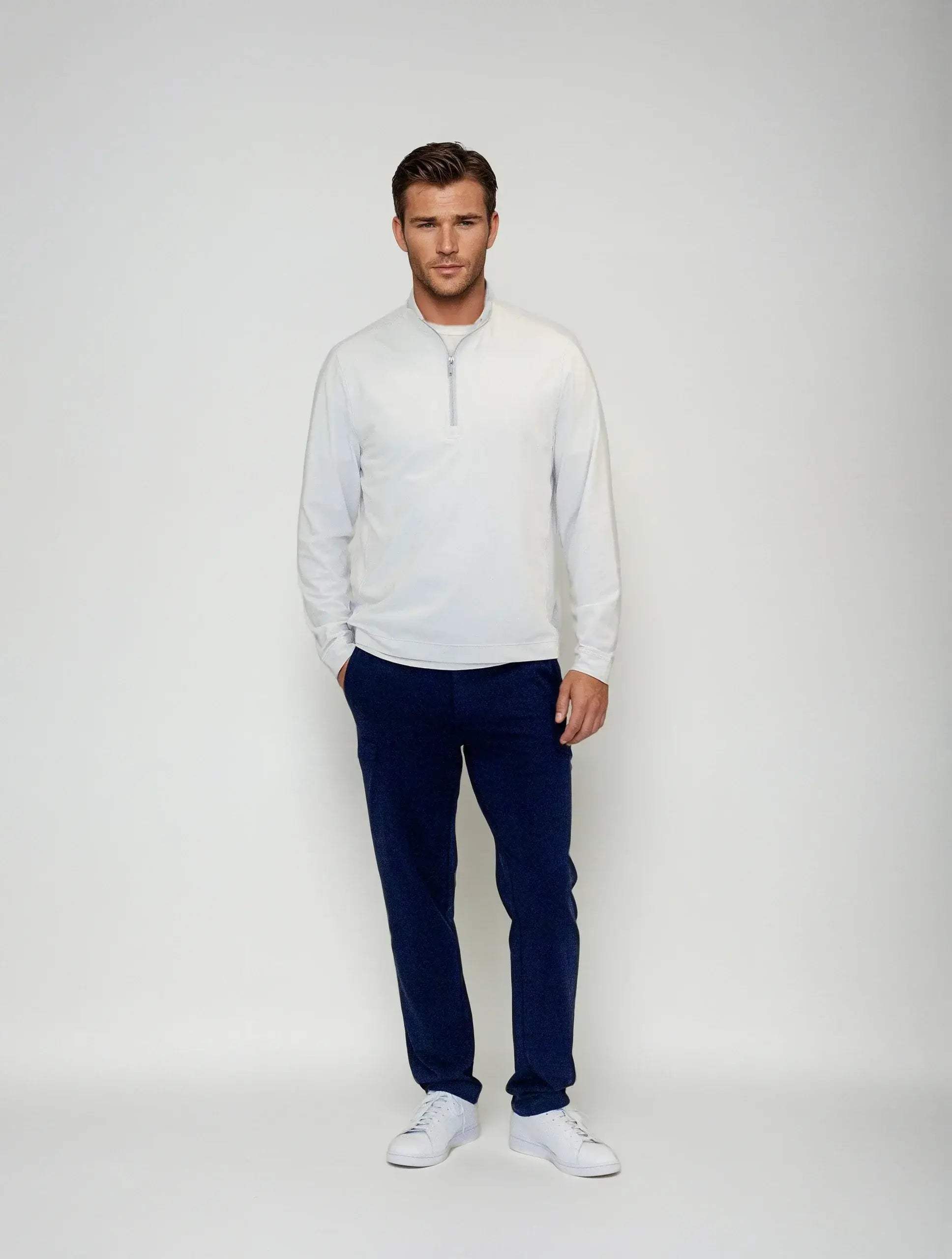 Buki Cinqo Travel Half Zip - White - Buki - Flyclothing LLC