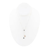 Circle Two-Toned Grey Labradorite Sterling Silver Necklace - Barse Jewelry