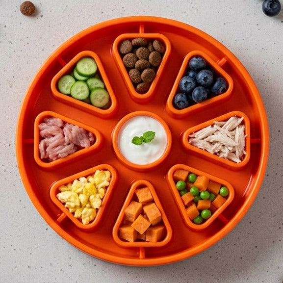 Citrus Softie eTray Shallow Slow Feeder Dog Bowl | USA Made - SodaPup/True Dogs, LLC - Flyclothing LLC