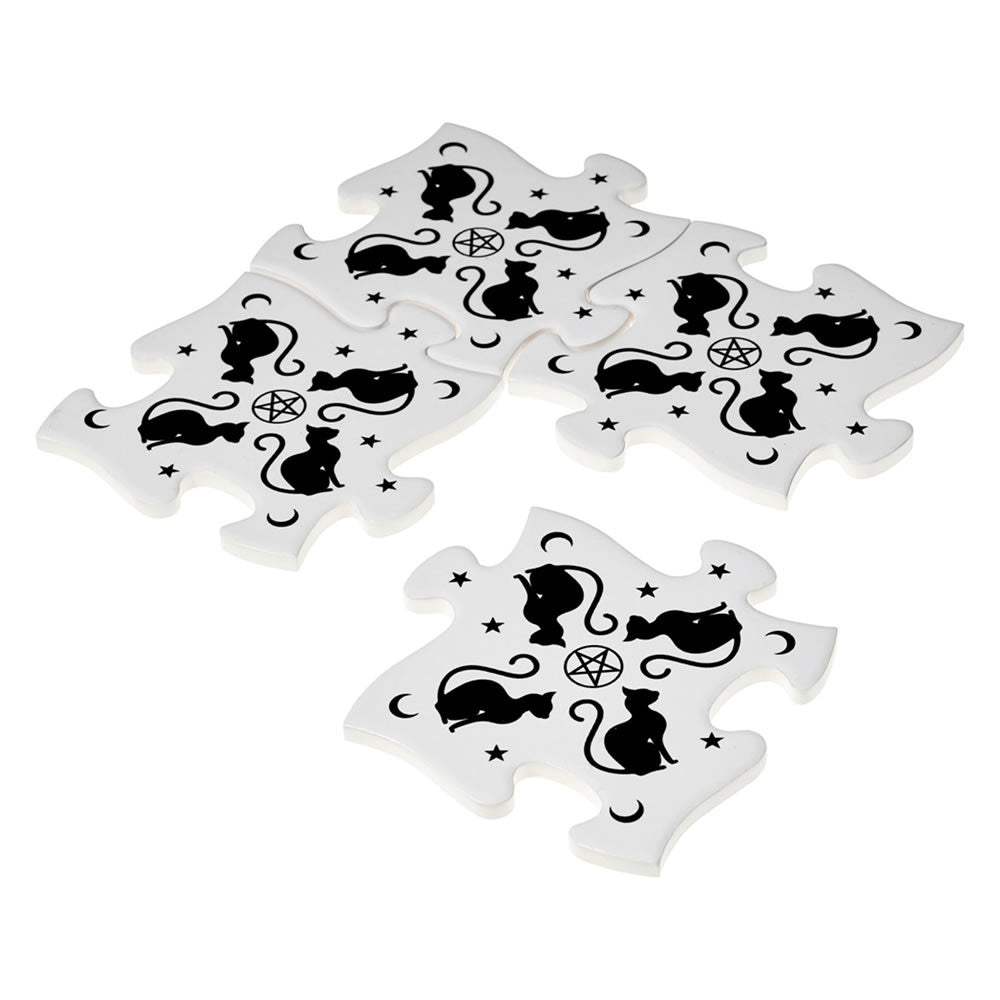Black Cats Coaster Set - Alchemy of England - Flyclothing LLC