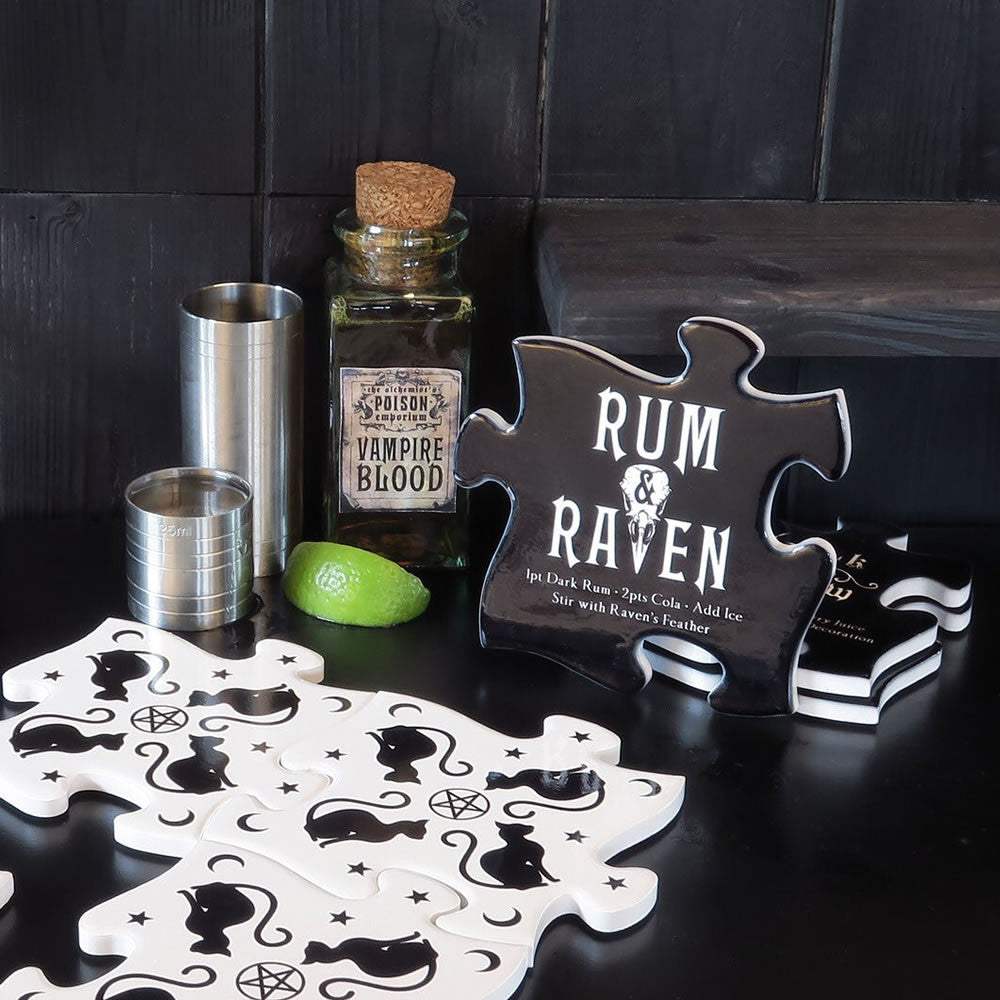 Black Cats Coaster Set - Alchemy of England - Flyclothing LLC