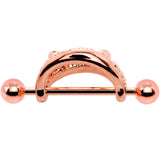 14G 5/8 Rose Gold Tone Fearsome Fangs Nipple Shield Set - BodyCandy - Flyclothing LLC