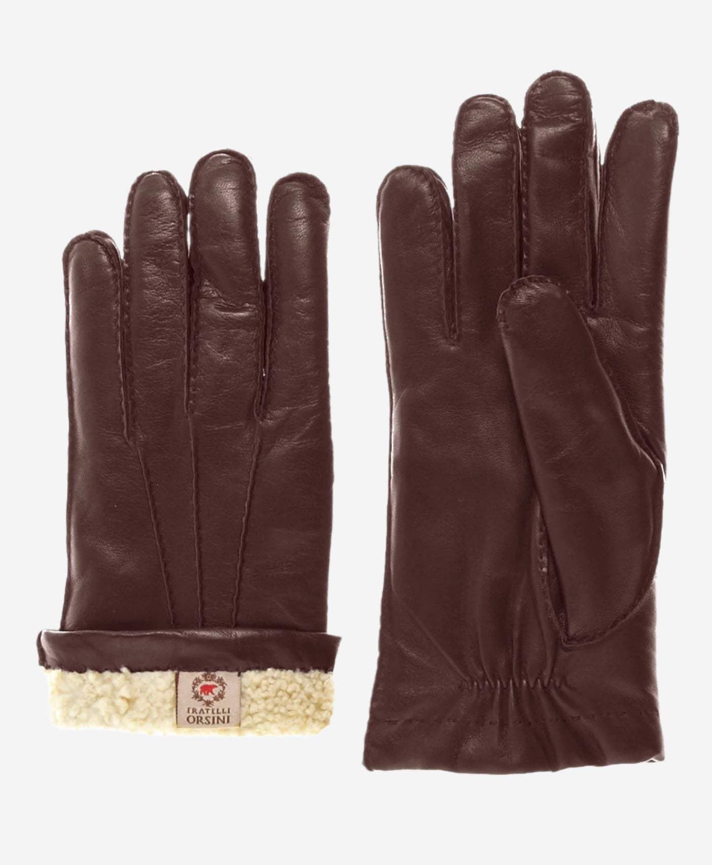 CL3103 (brown) - Men's Handsewn Lamb Shearling Winter Leather Gloves