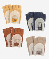 CL4522 (navy) - Women’s Italian shearling fingerless gloves