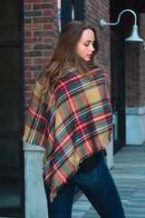 Classic Flannel Toggle Poncho - Boho Clothing and Accessories - Flyclothing LLC