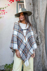 Classic Flannel Toggle Poncho - Boho Clothing and Accessories - Flyclothing LLC