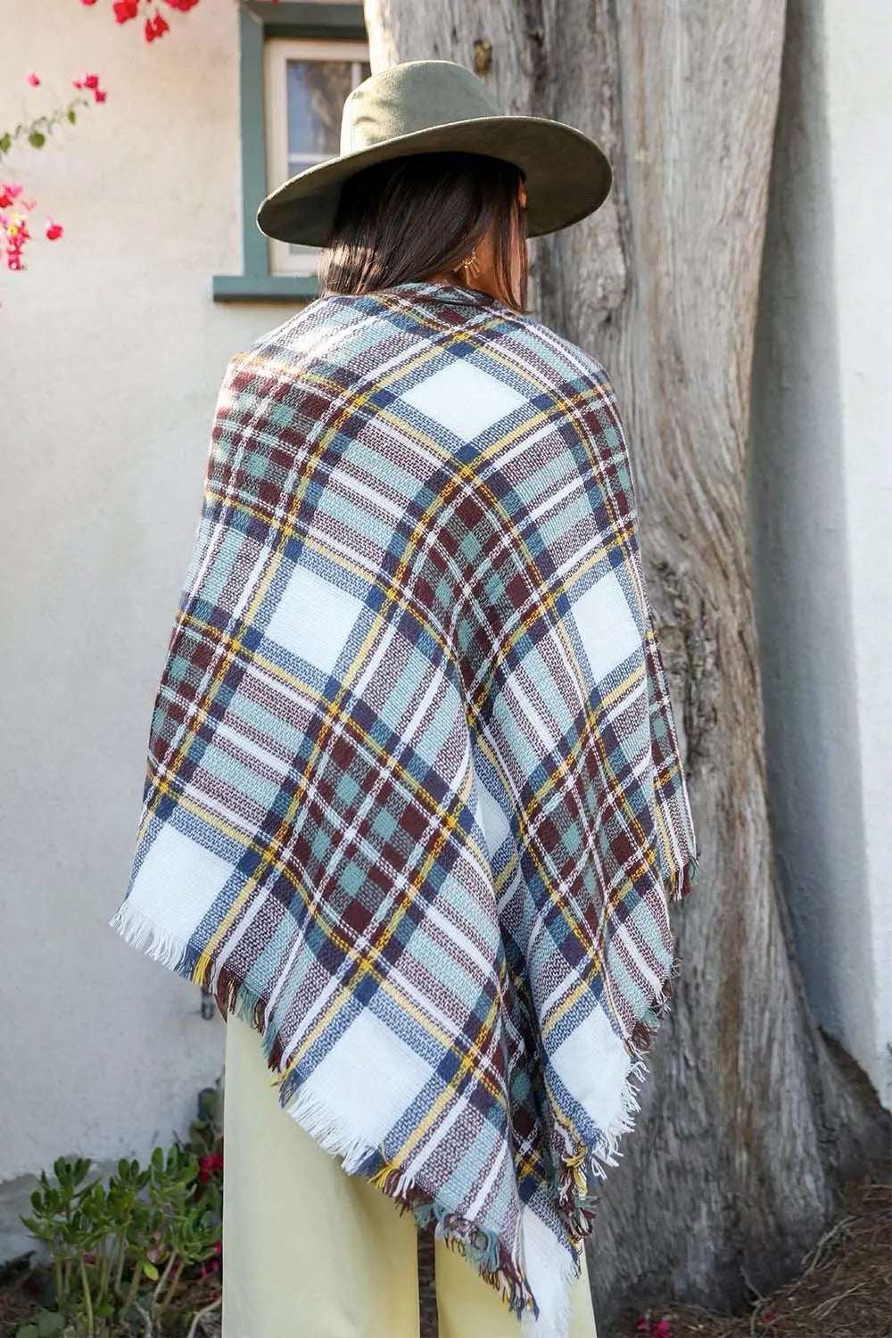 Classic Flannel Toggle Poncho - Boho Clothing and Accessories - Flyclothing LLC
