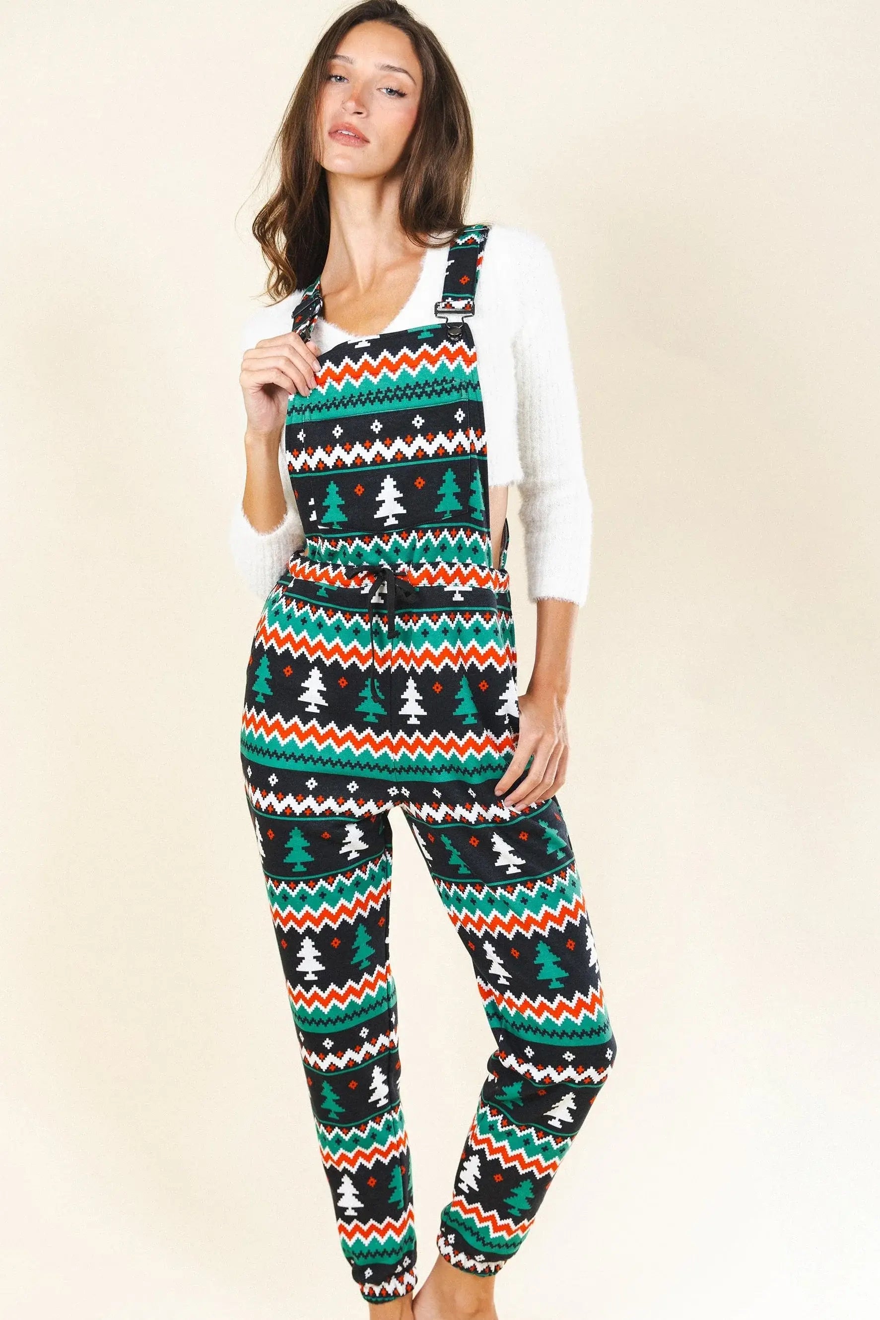 The Classic Caroler | Holiday Fair Isle Women's Pajamaralls® - Shinesty - Flyclothing LLC
