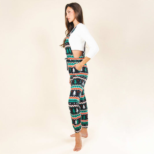 The Classic Caroler | Holiday Fair Isle Women's Pajamaralls® - Shinesty - Flyclothing LLC