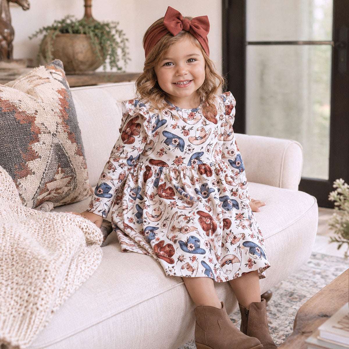 Wildflower Rodeo Cowgirl Dress - Bamboo - Tesa Babe - Flyclothing LLC