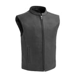 Club House Men's Leather Motorcycle Vest - First Manufacturing Company - Flyclothing LLC