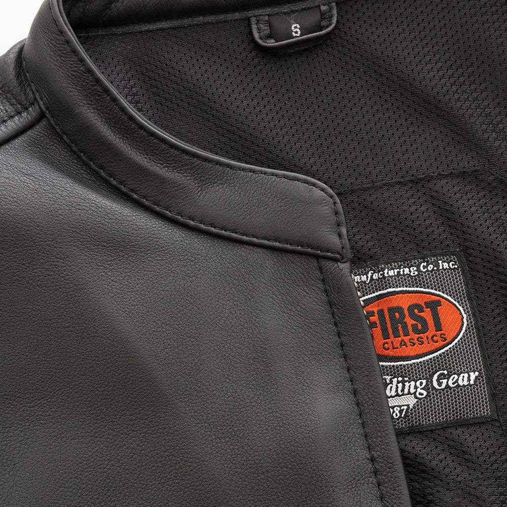 Club House Men's Leather Motorcycle Vest - First Manufacturing Company - Flyclothing LLC