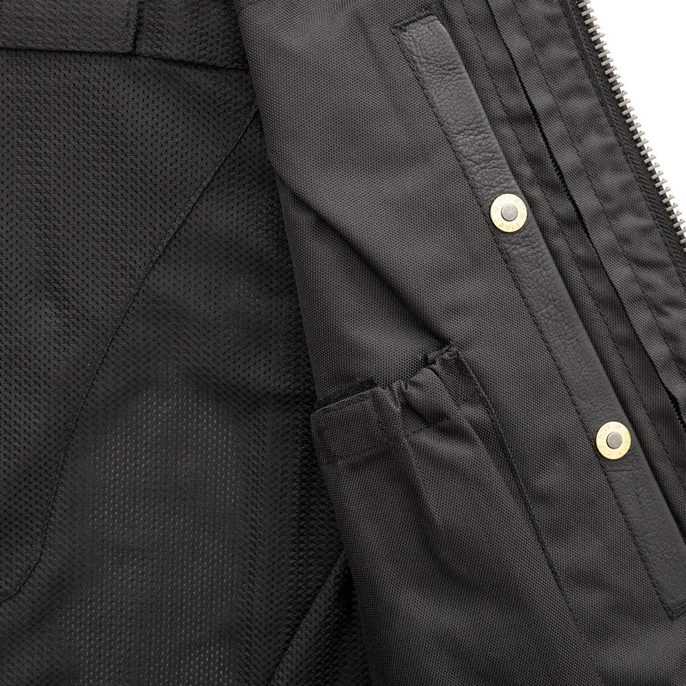 Club House Men's Leather Motorcycle Vest - First Manufacturing Company - Flyclothing LLC