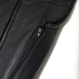 Club Elite - Leather Vest with Full Side Zippers - GoLeather