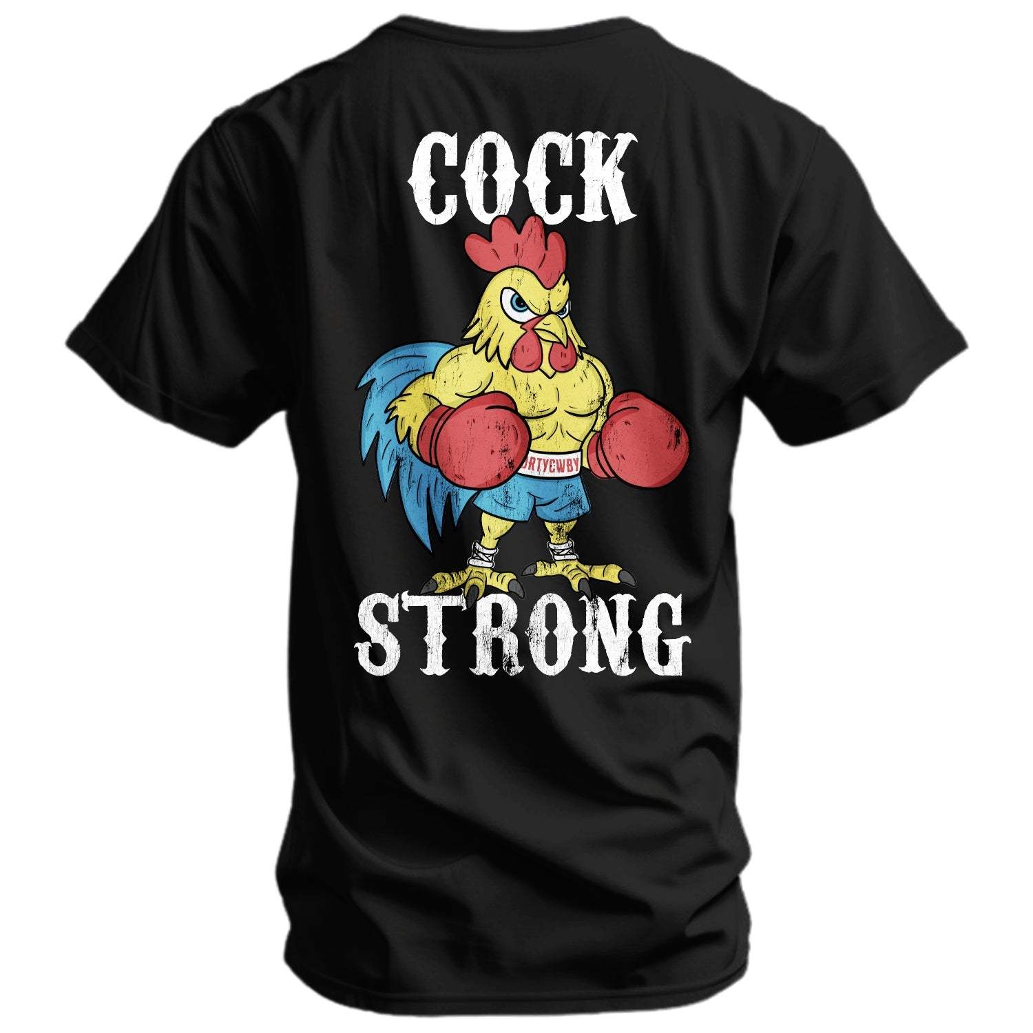 Boxing Chicken Strong Men's T-Shirt - DIRTY COWBOY USA - Flyclothing LLC