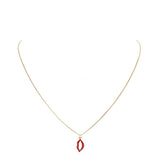 Cocktail Lipstick Heart Pearl Interchangeable Necklace - Madeline Love - Flyclothing LLC