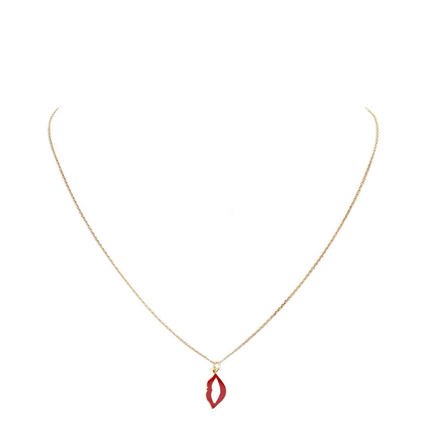 Cocktail Lipstick Heart Pearl Interchangeable Necklace - Madeline Love - Flyclothing LLC