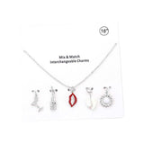 Cocktail Lipstick Heart Pearl Interchangeable Necklace - Madeline Love - Flyclothing LLC