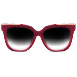 Coco - Red Velvet Frame Black Lens Wayfarer Sunglasses - TopFoxx - Flyclothing LLC